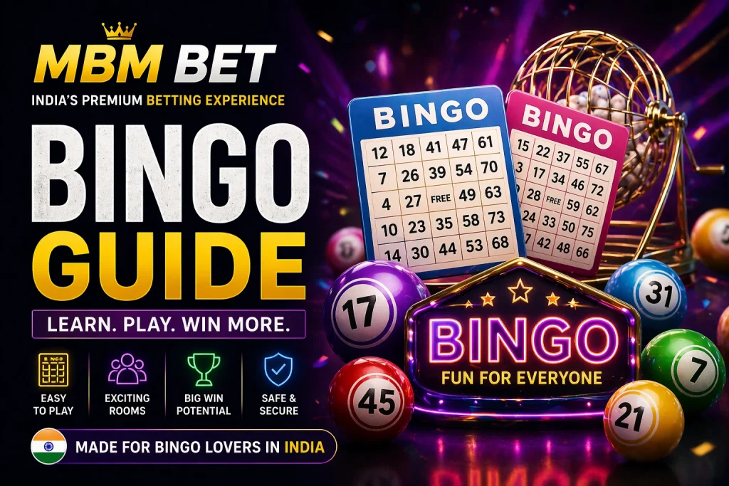 MBM Bet Bingo interface showing bingo gameplay overview and betting features